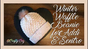 Original Winter Waffle Pattern Beanie Tutorial | Addi 46 and Sentro 48 Circular knitting machines