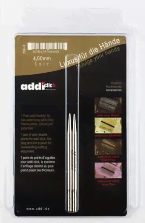 Спицы Lace к Addi-click дополнительные 756-7/3.75-0