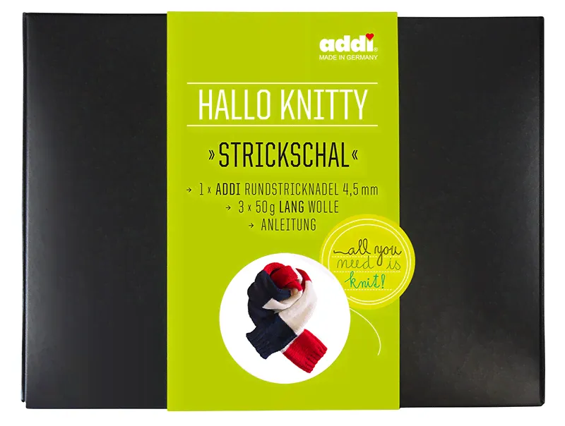 Набор для вязания шарфа Addi Hello Knitty Strickschal-0