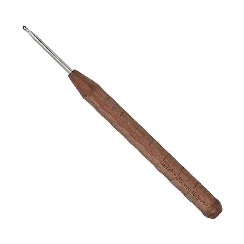 Крючок для вязания с ручкой из грецкого ореха Addi Nature Walnut Wood